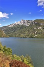 Wallachia, Danube at Sivinita, view of the Serbian side, Iron Tor nature park Park, Danube