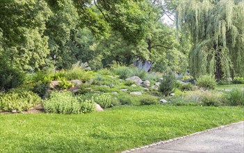 Bernardine Gardens park in the center of Vilnius, Lithuania, Europe