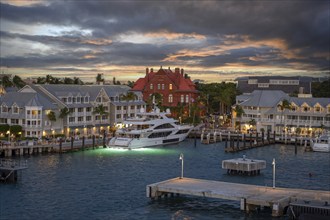 Evening atmosphere at the harbour Key West Florida USA