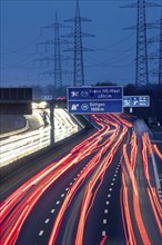 A57 motorway near Kaarst in the Rhine district of Neuss, view in the direction of the Büttgen