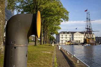 Amsterdam, Netherlands, maritime museum, old sailing ship, VOC-Ship De Amsterdam, museum harbour