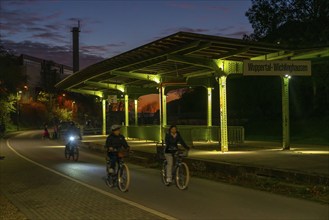 The Nordbahntrasse, a cycle path, footpath, on a former 22 km long railway line, along the