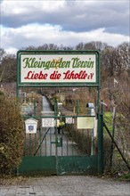 Allotment garden association Liebe die Scholle e.V. Entrance, in Duisburg-Meidrich, North