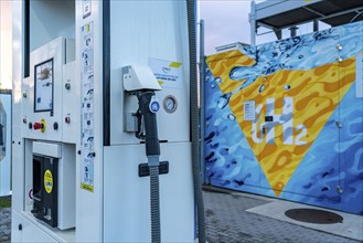 Hydrogen filling station, at the Hertern hydrogen competence centre, h2Herten, on the site of the