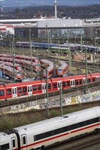 DB Regio stabling facility in Cologne Deutzerfeld, where suburban trains and regional trains wait