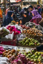 Traditional authentic food market, vendor, woman, fruit, vegetable, fresh, food, nutrition, sale,