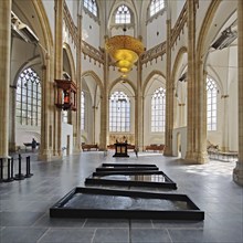 Eusebiuskerk or Grote Kerk, main church of Arnhem, interior view, Province of Gelderland,