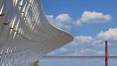 Lisbon, Portugal-10 July, 2020: Lisbon, Landmark suspension 25 of April bridge