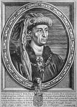 17th century etching of Philip III the Good, Philippe le Bon, Filips de Goede, 15th century Duke of