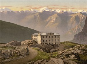 Gemmi, Hotel Wildstrubel, Bernese Oberland, Switzerland, Historic, digitally restored reproduction