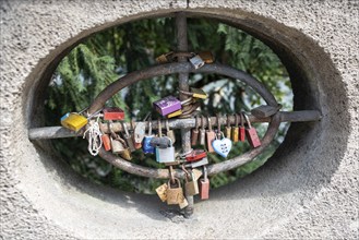 Love locks, Munich, Bavaria, Germany, Europe