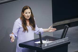 Janine Wissler, Die Linke, recorded during a speech on the topic of internal security in the German