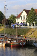 Carolinensiel harbour, museum harbour, Lower Saxony, East Frisia, Federal Republic of Germany, East