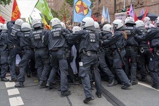 Police operation at a demonstration against the planned assembly law in North Rhine-Westphalia, in