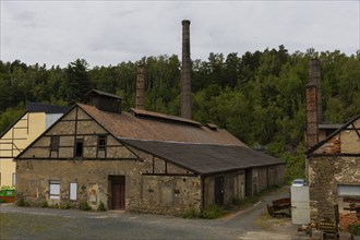 The more than 800-year-old Muldenhütten smelter site. The still existing, historical and