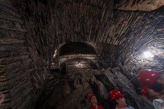 Wheel room of the Unverhofft Segen Gottes Erbstolln in Oberschöna, where there is a 13 metre high