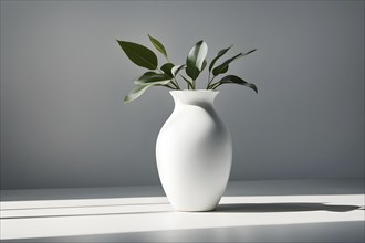 Minimalist ceramic vase composition, AI generated