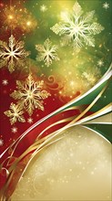 Abstract wallpaper illustration of Christmas symbols for gift cards, swirling shapes and lines, in