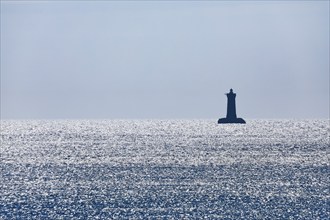 Phare du Fourb on the Atlantic coast near Porspoder, Bretgane, France, Europe