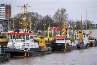 Bremerhaven buoy yard, where the navigation signs for the Outer Weser are maintained and deployed,