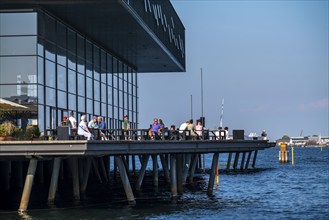 Café Terrace at the theatre, Skuespilhuset, Copenhagen, Denmark, Europe