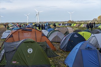 Protest action against the demolition of the village of Lützerath in the Rhenish lignite mining