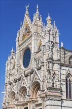 Cathedral, old town, architecture, landmark, travel, tourism, blue sky, Siena, Tuscany, Italy,