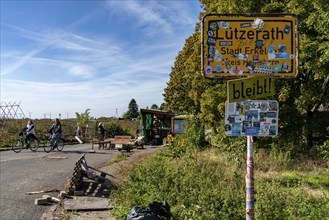 The village of Lützerath at the Garzweiler II open-cast lignite mine, the last buildings of the