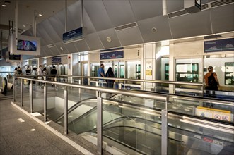 Interior Monorail, Nakheel Mall Station, Traffic, Dubai, The Palm Jumeirah, United Arab Emirates,