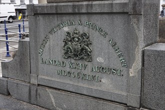 Historic memorial stone commemorating the visit of Queen Victoria and Prince Albert on 24 August