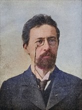 Anton Pavlovich Chekhov, 1860-1904, Russian playwright and short story writer, illustration from