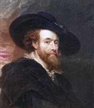 Peter Paul Rubens 1577-1640, Flemish painter. From the book Gallery of Portraits, published in