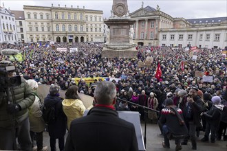 The Lord Mayor of Potsdam Mike Schubert speaks at the rally, Potsdam defends itself, a rally of the