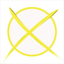 Yellow voting cross