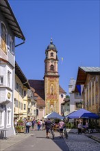 Marktstraße, Mittenwald, Werdenfelser Land, Upper Bavaria, Bavaria, Germany, Europe