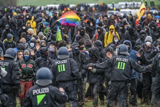 Violent clashes between thousands of demonstrators and the police, after a demonstration against