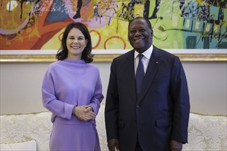 Annalena Bärbock (Alliance 90/The Greens), Federal Foreign Minister, and Alassane Dramane Ouattara,