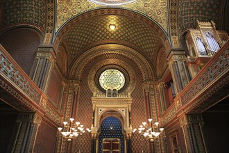 Interior view, Spanish Synagogue in the Josefstadt district of Prague, Czech Republic, Europe