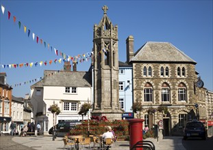 War memorial in market square, Launceston, Cornwall, England, UK