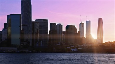 Australia scenic Sydney downtown skyline panorama and financial business center