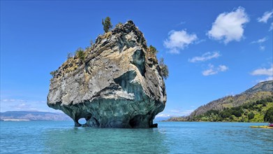 Capillas de Marmol in Lago General Carrera in Patagonia on the Carretera austral, Patagonia, Chile,