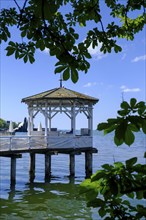 Pavilion on the lakeside promenade on Lake Constance, Bregenz, Vorarlberg, Austria, Europe