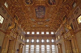 Europe, Germany, Bavaria, Swabia, Augsburg, Rathausmarkt, Town Hall, Renaissance, built 1615 to