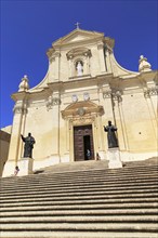 Cathedral church of the Assumption in citadel castle Il-Kastell, Victoria Rabat, Gozo, Malta,