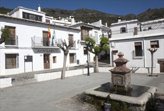 Houses in the village of Bubion, High Alpujarras, Sierra Nevada, Granada province, Spain, Europe