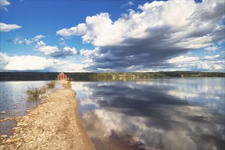 Island in Lake Siljan, Leksand municipality, Dalarna county, Sweden, Europe