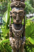 Statue of a native, sculpture, figure, totem, sculpture, religion, tree, wood, art, architecture,