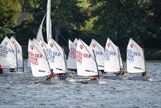 Lake Baldeney in Essen, reservoir of the Ruhr, sailing boats, Essen Sailing Week Sailing Regatta,