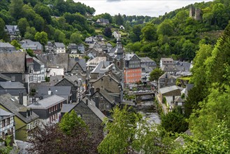 The town of Monschau, in the Eifel, on the river Rur, the Red House, North Rhine-Westphalia,