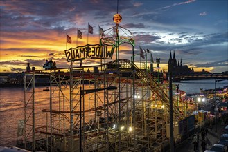 Happy Colonia funfair, Corona-compliant funfair at the Deutzer Werft, on the Rhine, Cologne